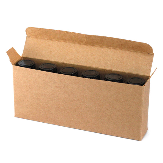 Box for 6 10ml Essential Oil Bottles - Brown