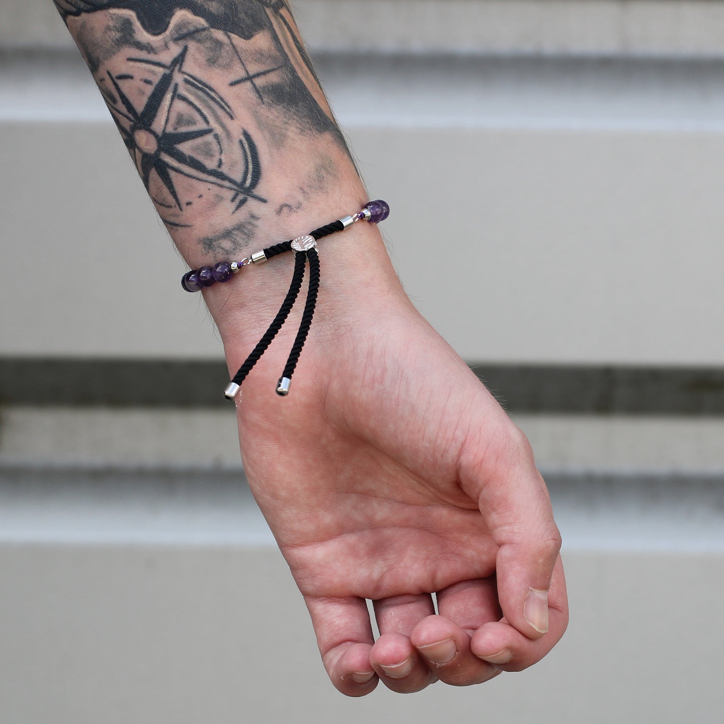 18K Gold Plated Gemstone Moss String Bracelet - Picasso Jasper