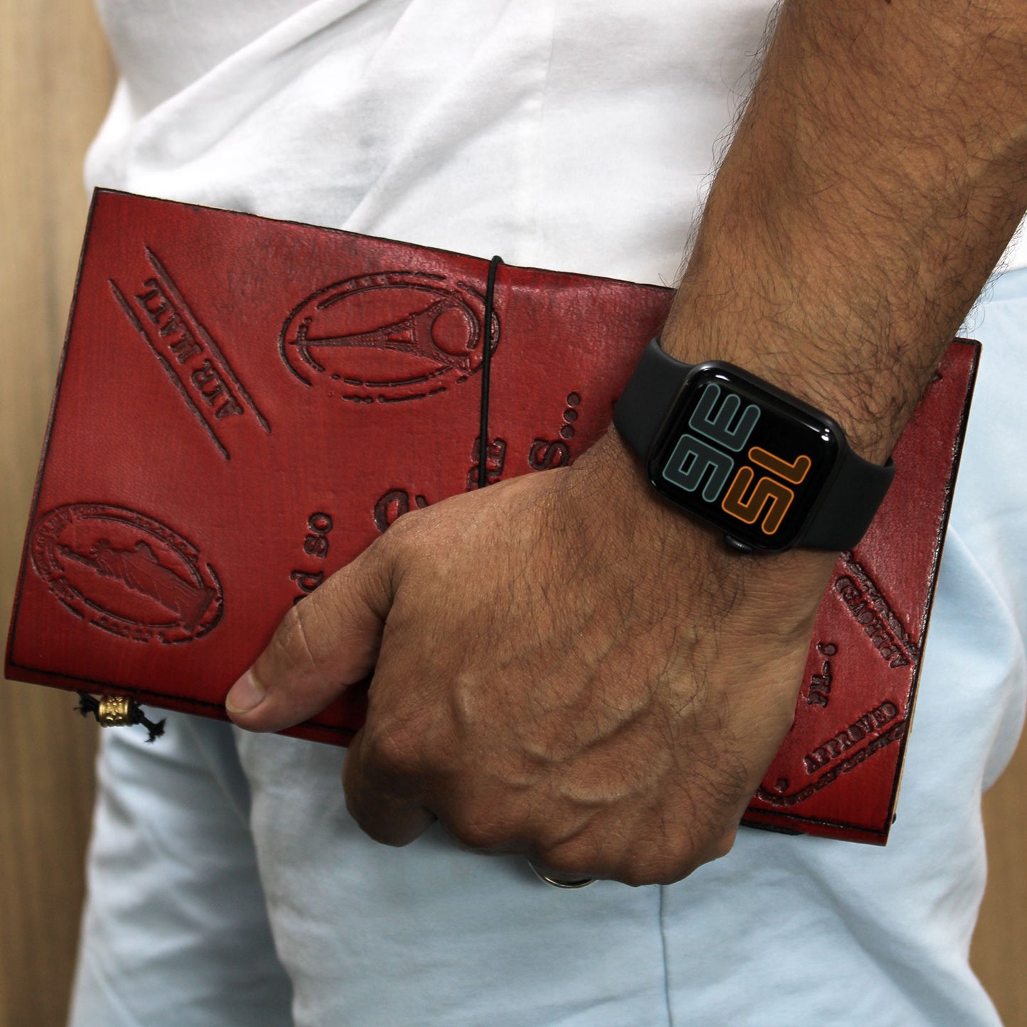 Handmade Leather Journal - Our Family Adventure Book - Brown (80 pages)