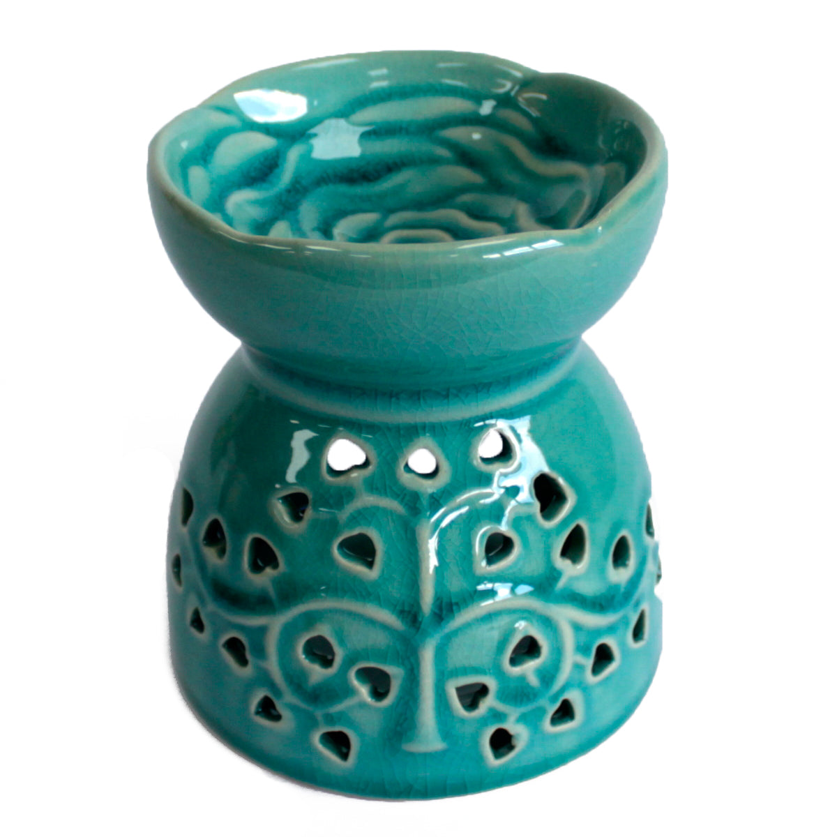 Tree of Life Oil Burner - Blue