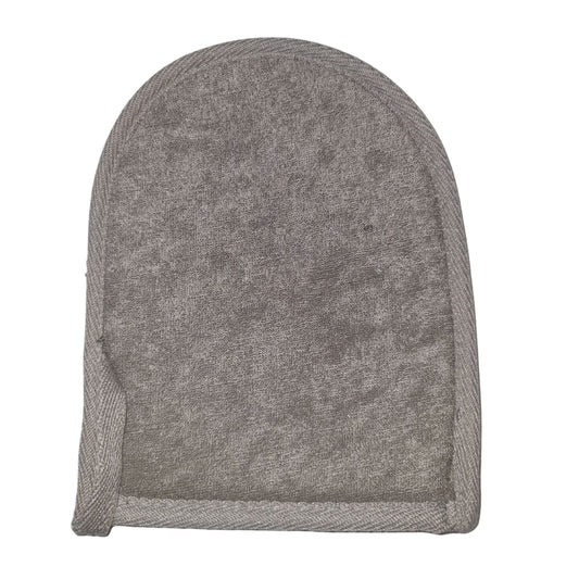 Bamboo & Linen Bath Mitt  - Charcoal