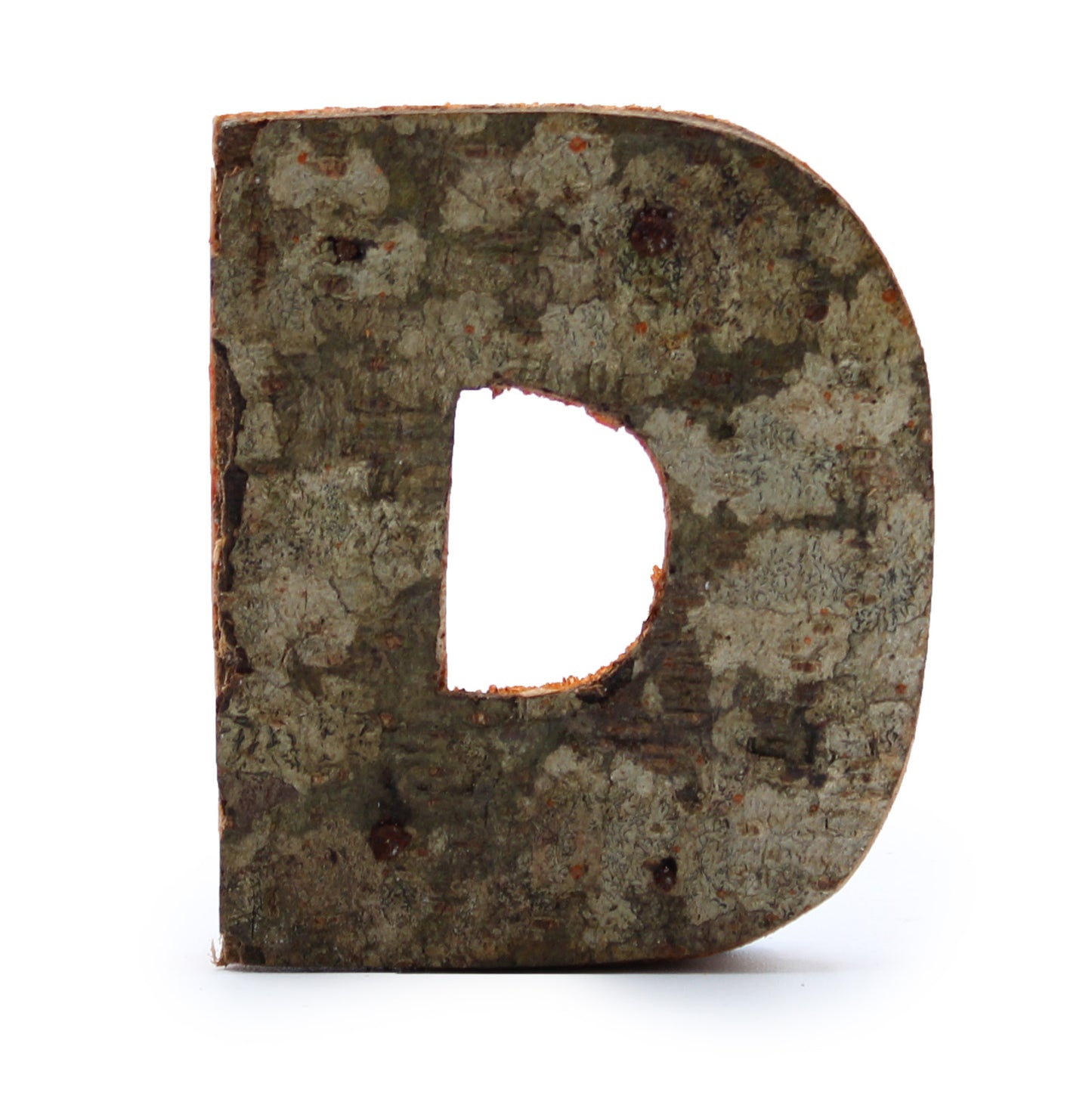 Rustic Bark Letter - "D" - 7cm