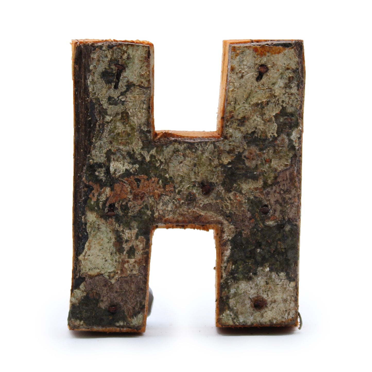 Rustic Bark Letter - "H" - 7cm
