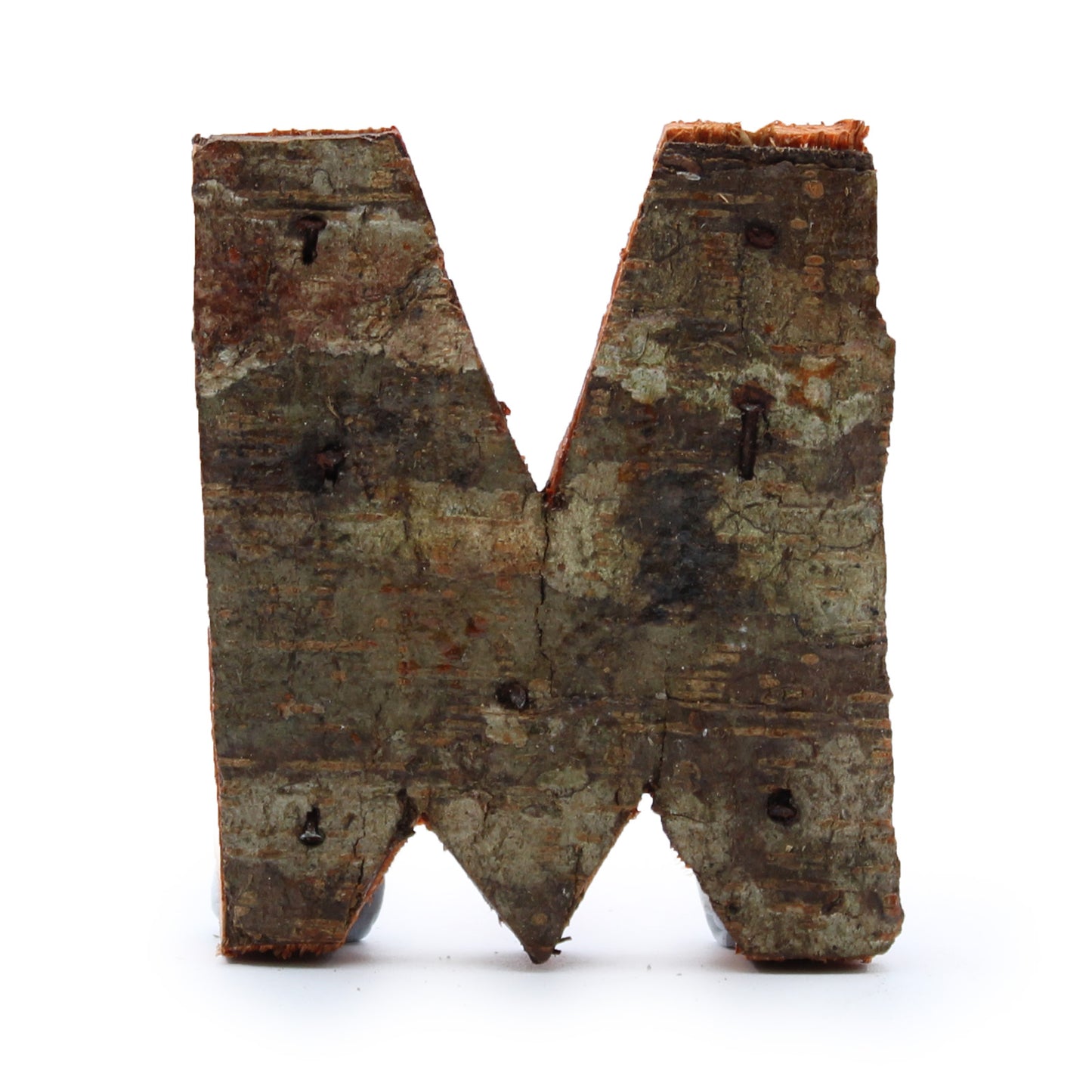 Rustic Bark Letter - "M" - 7cm