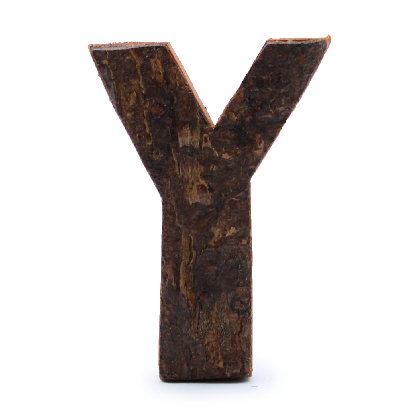 Rustic Bark Letter - "Y" - 7cm