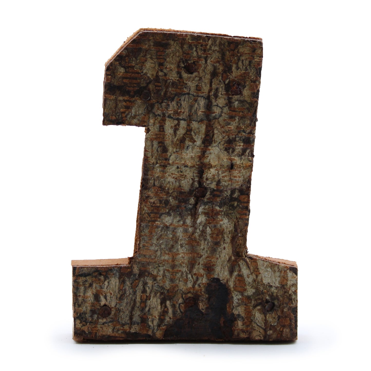Rustic Bark Number - "1" - 7cm