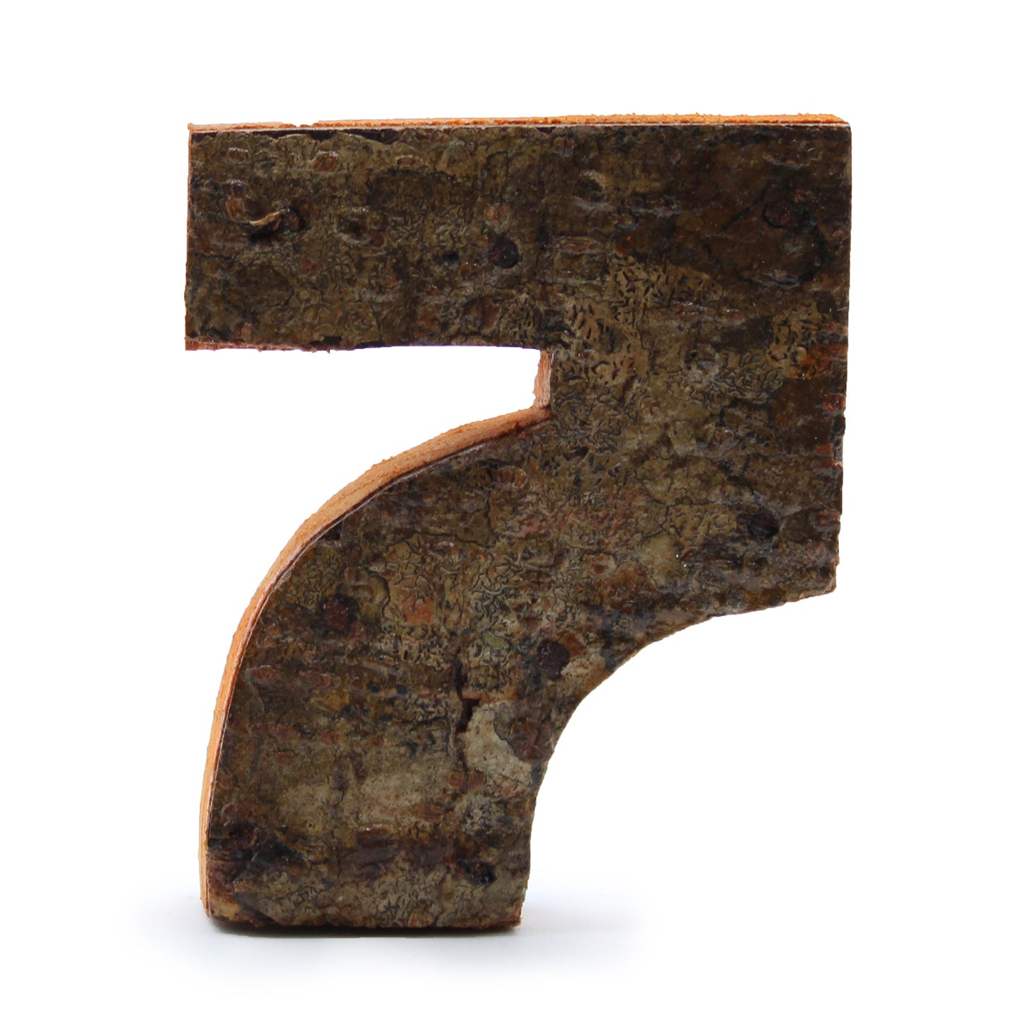 Rustic Bark Number - "7" - 7cm