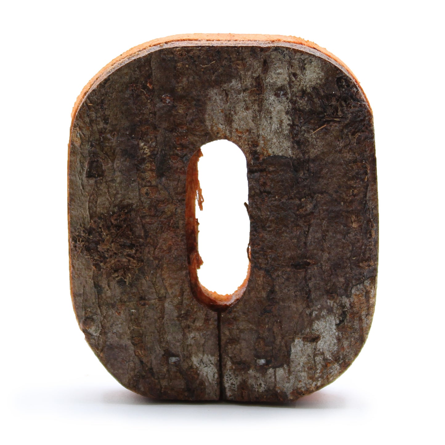 Rustic Bark Number - "0" - 7cm