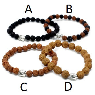 Assorted Rudraksha Buddah Bangles