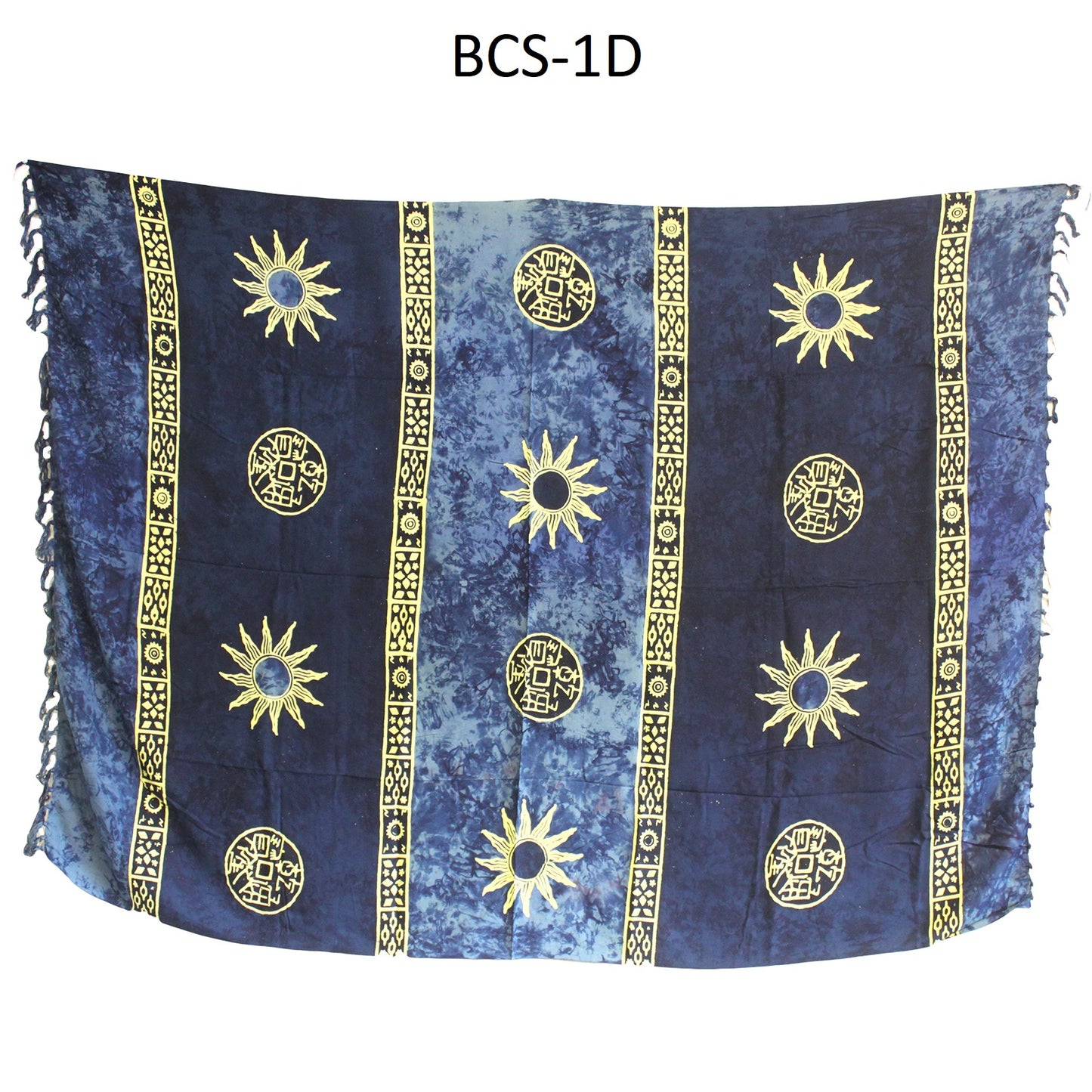 1x Bali Celtic Sarongs - Sun Symbols (4 Assorted Colours)