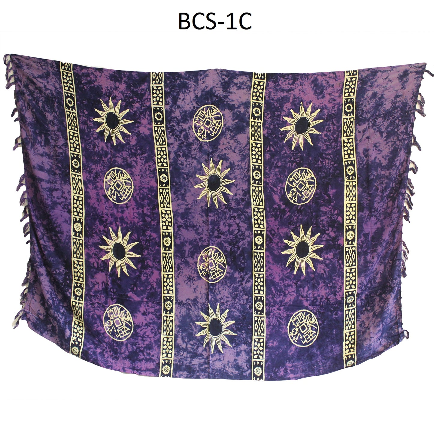 1x Bali Celtic Sarongs - Sun Symbols (4 Assorted Colours)