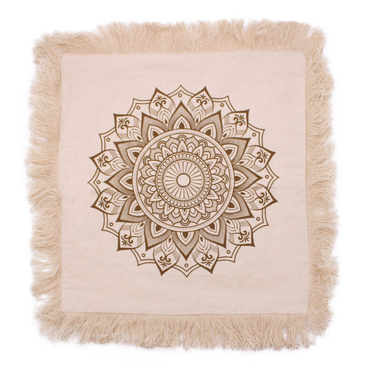 Lotus Mandala Cushion Cover - 60x60cm - bronze