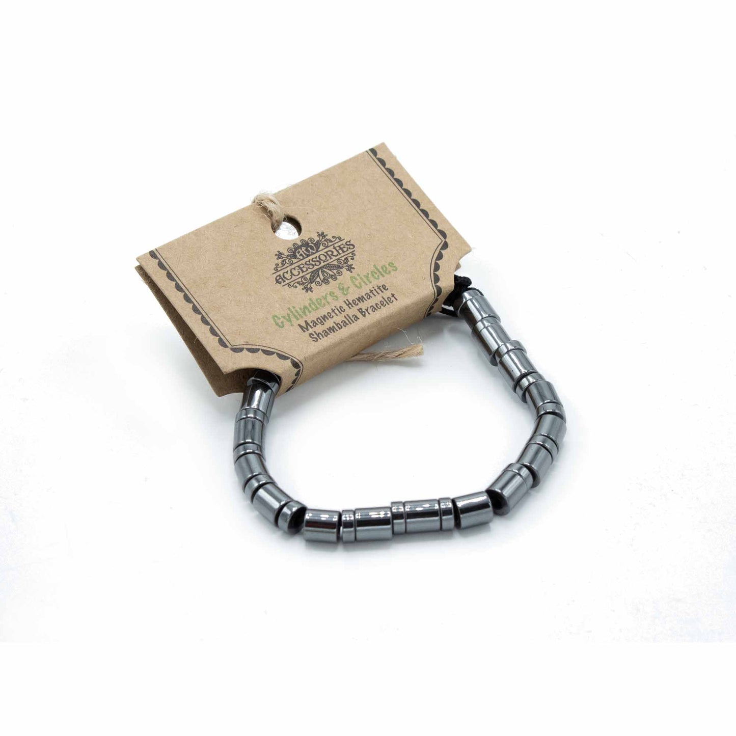 Magnetic Hematite Shamballa Bracelet - Cylinders & Circles