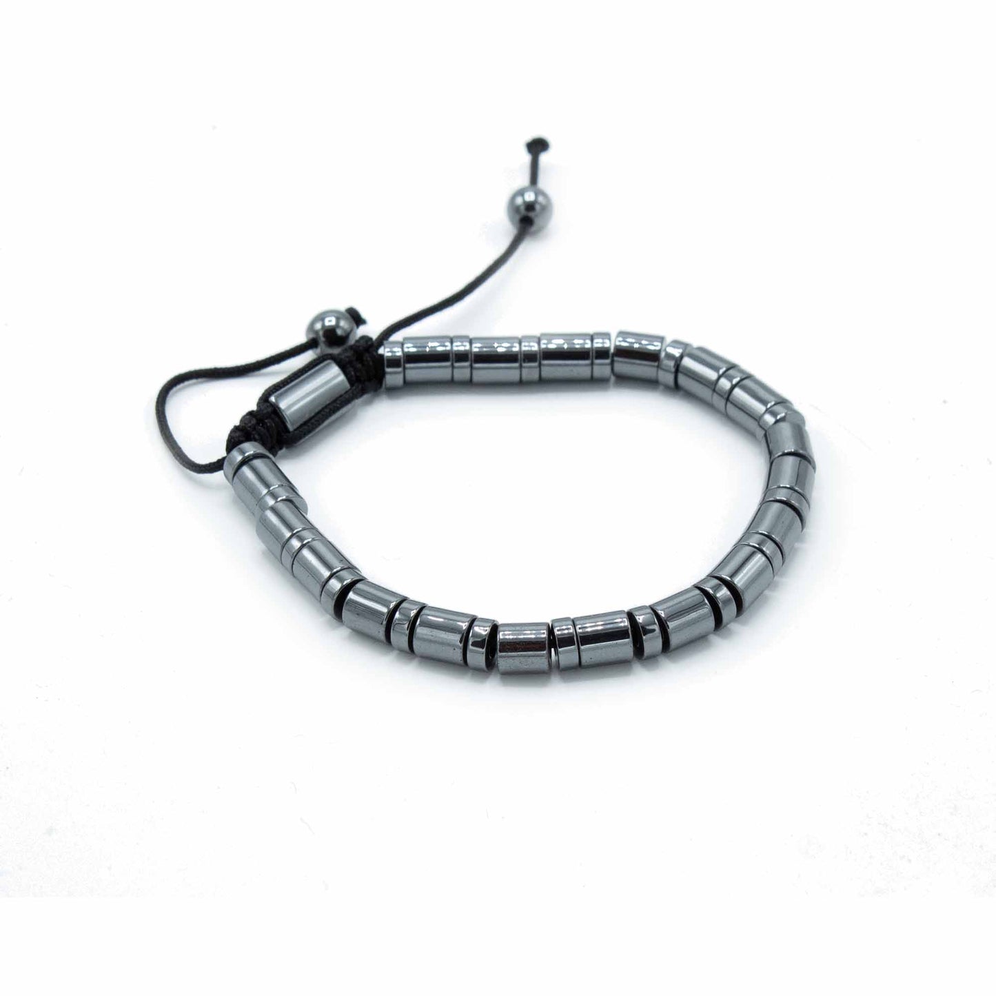 Magnetic Hematite Shamballa Bracelet - Cylinders & Circles