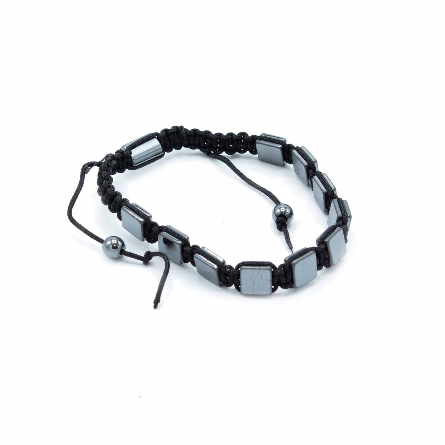 Magnetic Hematite Shamballa Bracelet - Flat Cubes