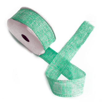 Natural Texture Ribbon 38mm x 20m - Aqua