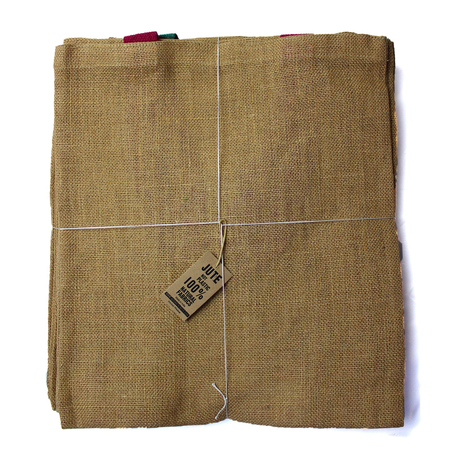 Large Jute Tote Bag - Brown Colour Handle
