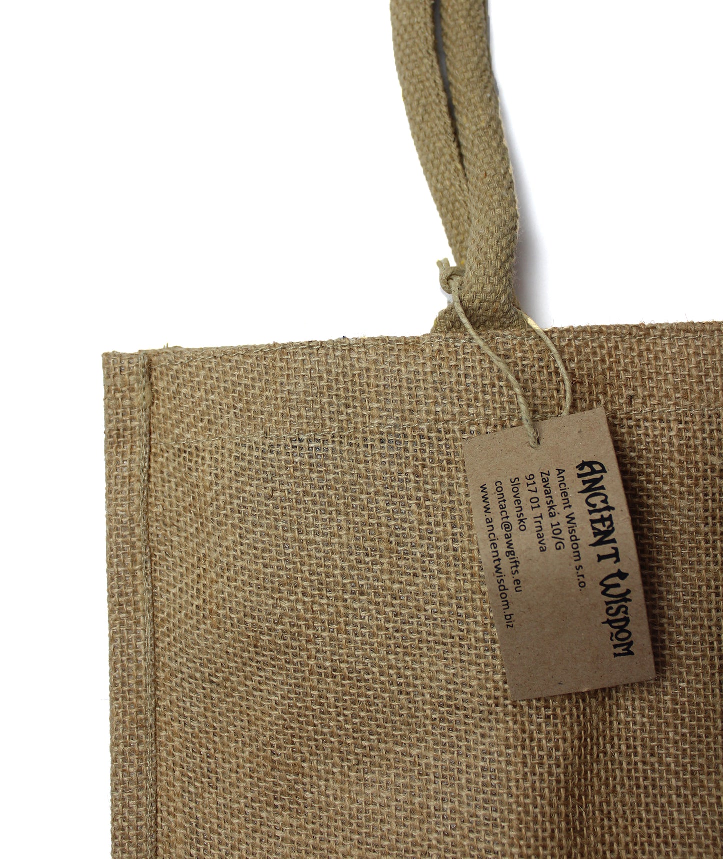 Large Jute Shopping Bag with Bottle holders