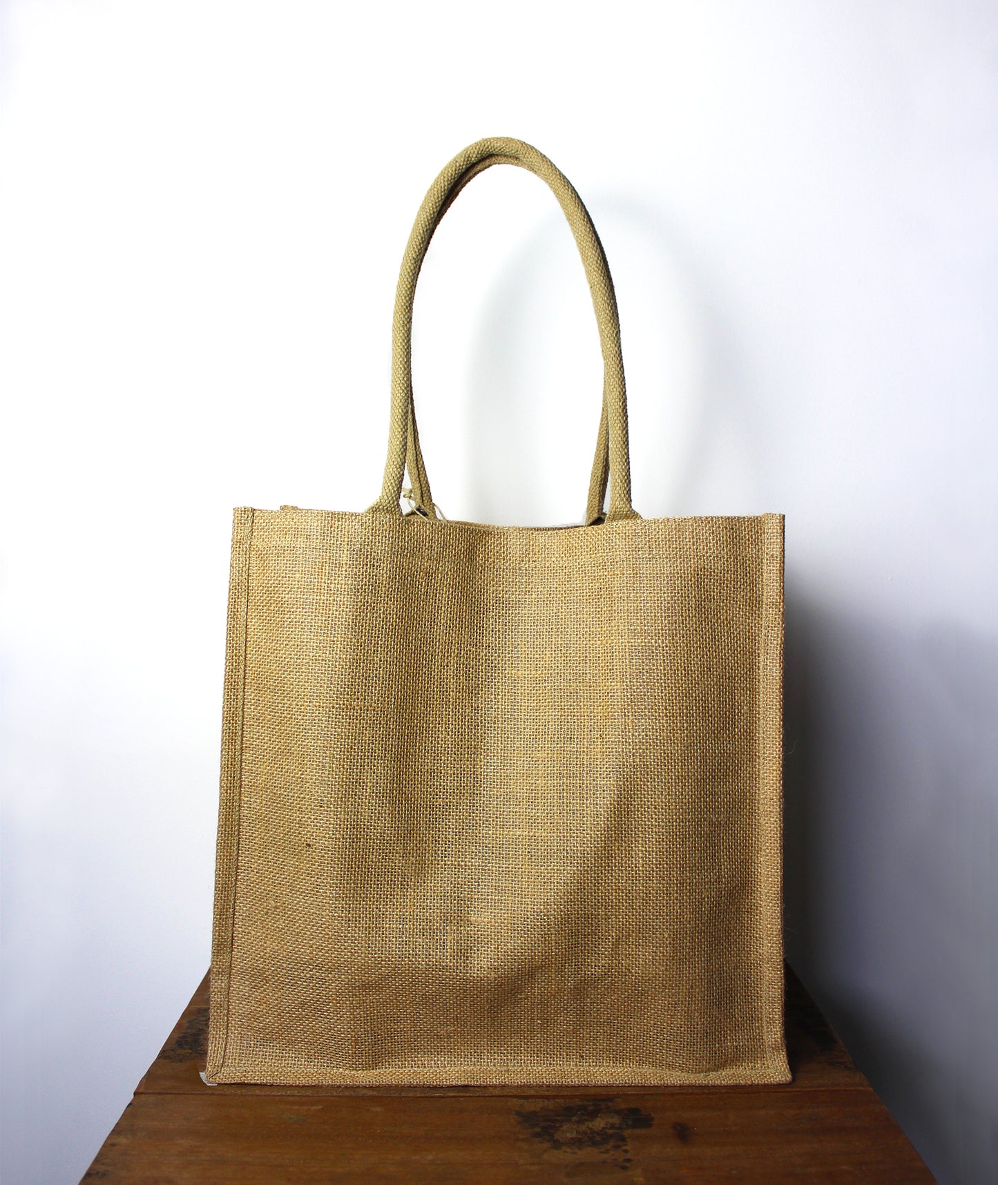 Large Jute Shopping Bag with Bottle holders