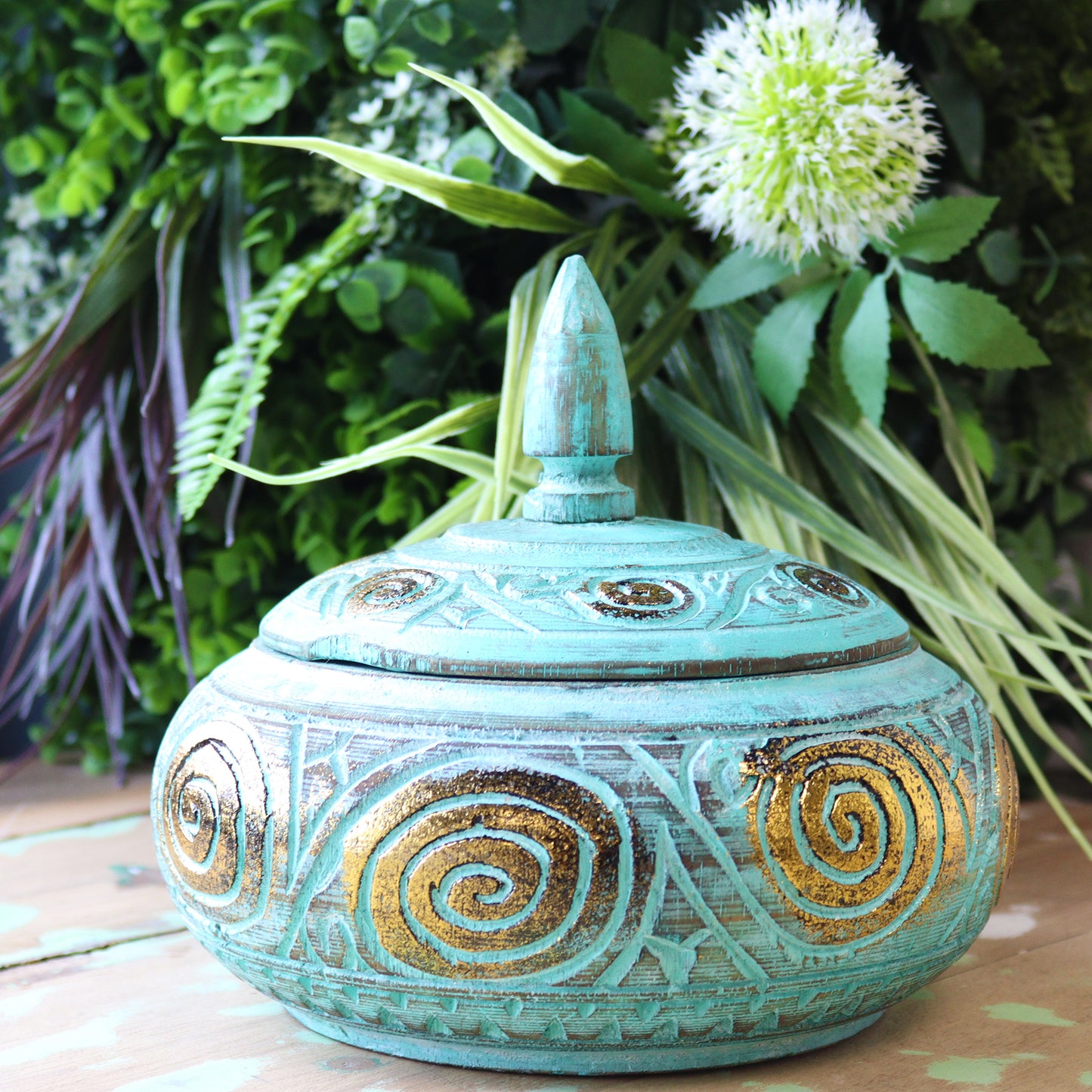 Turquoice Squat Sweet Jar -