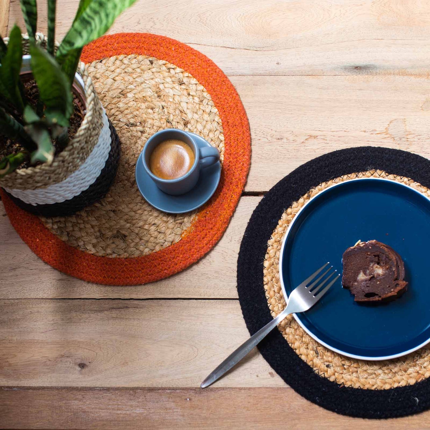 Natural Place Mat - Jute 30cm - Chakra Print