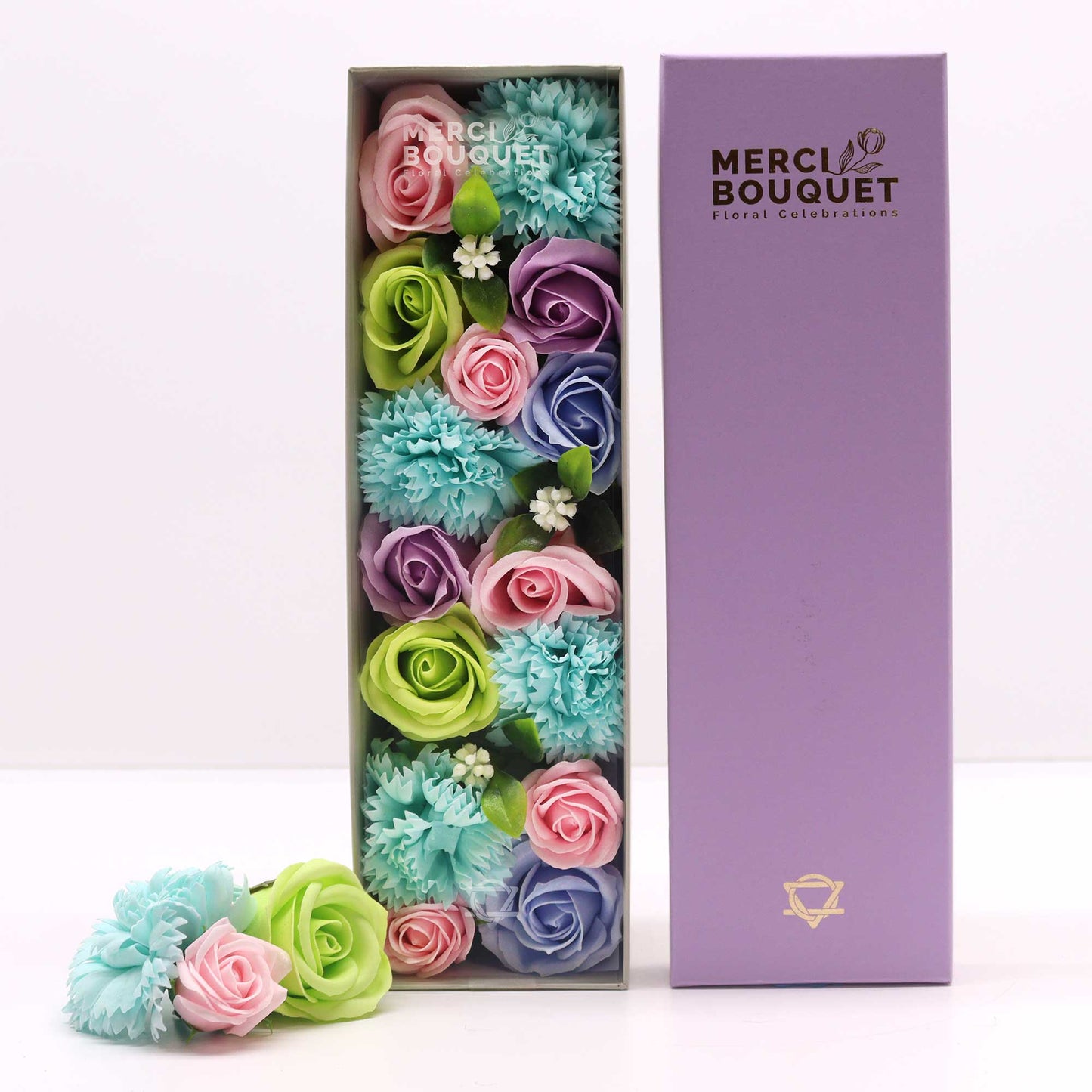 Long Soap Arrangement Box - Baby Blessings - Blues