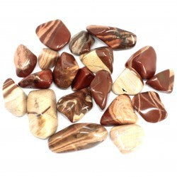 20x African Gemstone Red Jasper - Flower