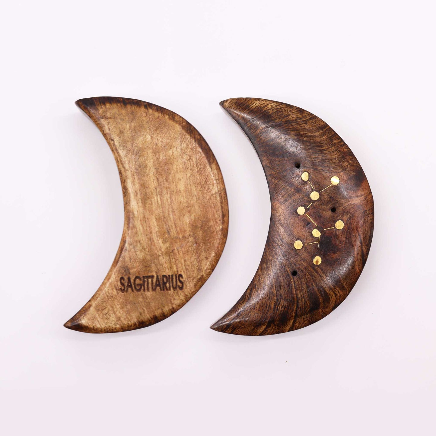 12 Pack Engraved and Brass Zodiac Sign Incense Burners - Moon