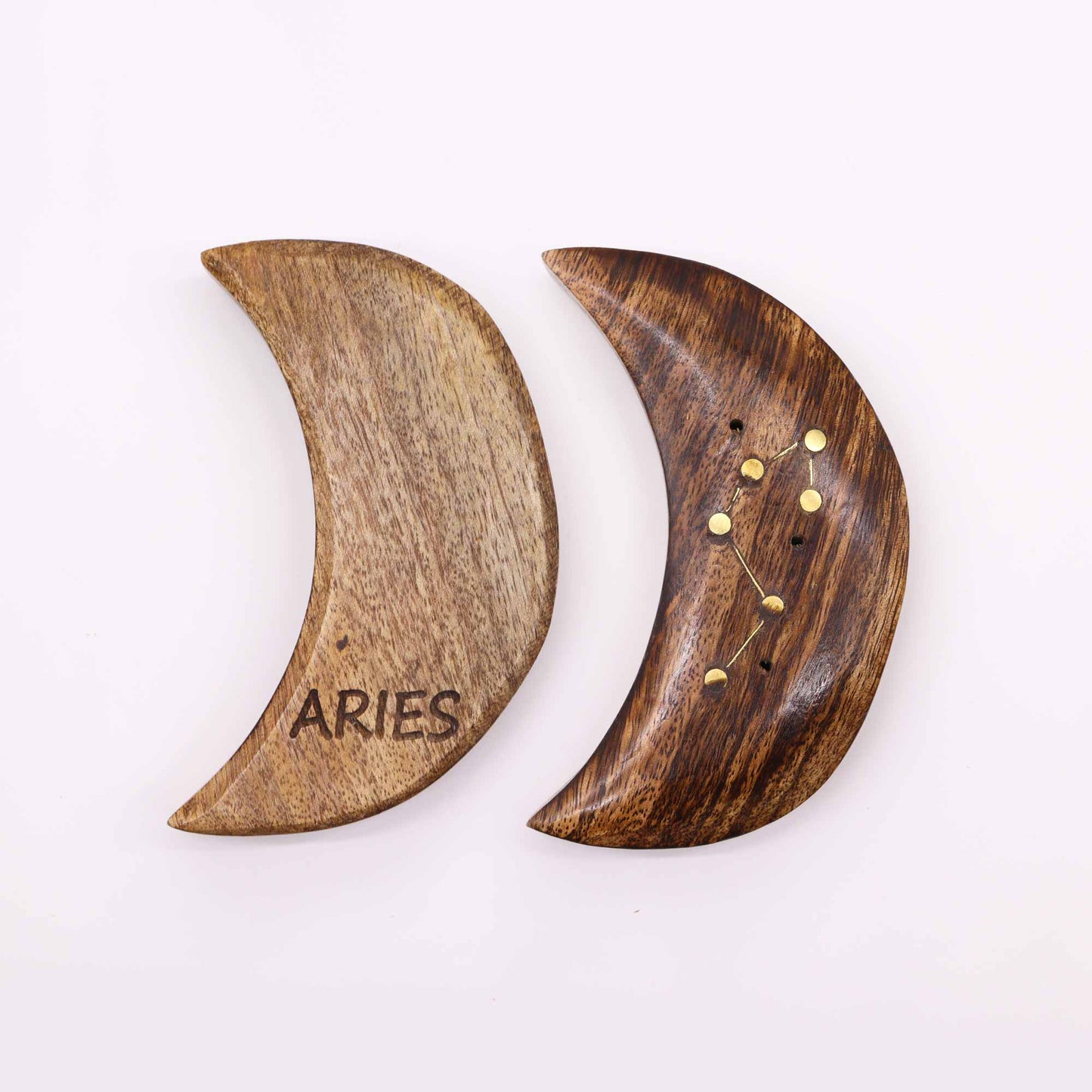 12 Pack Engraved and Brass Zodiac Sign Incense Burners - Moon
