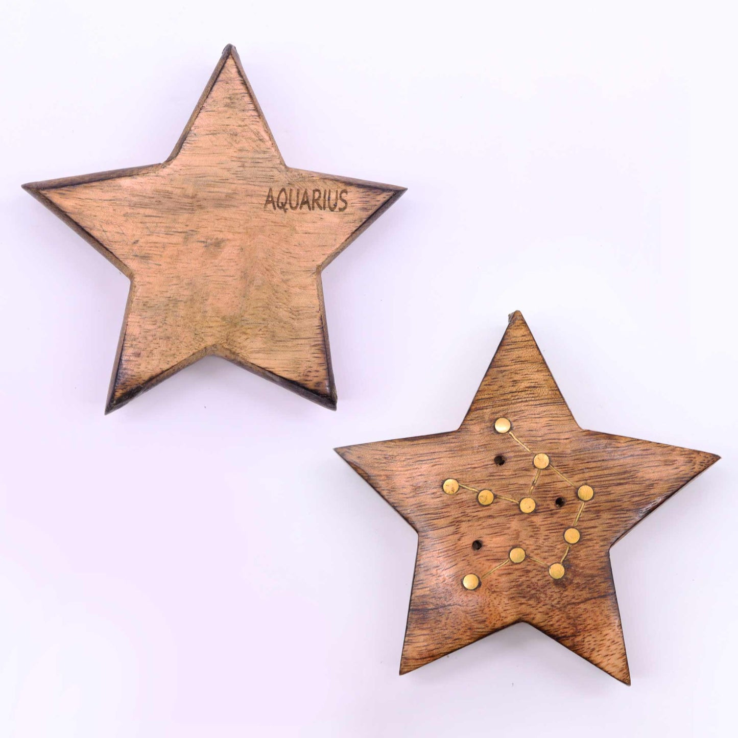 12 Pack Engraved and Brass Zodiac Sign Incense Burners - Star
