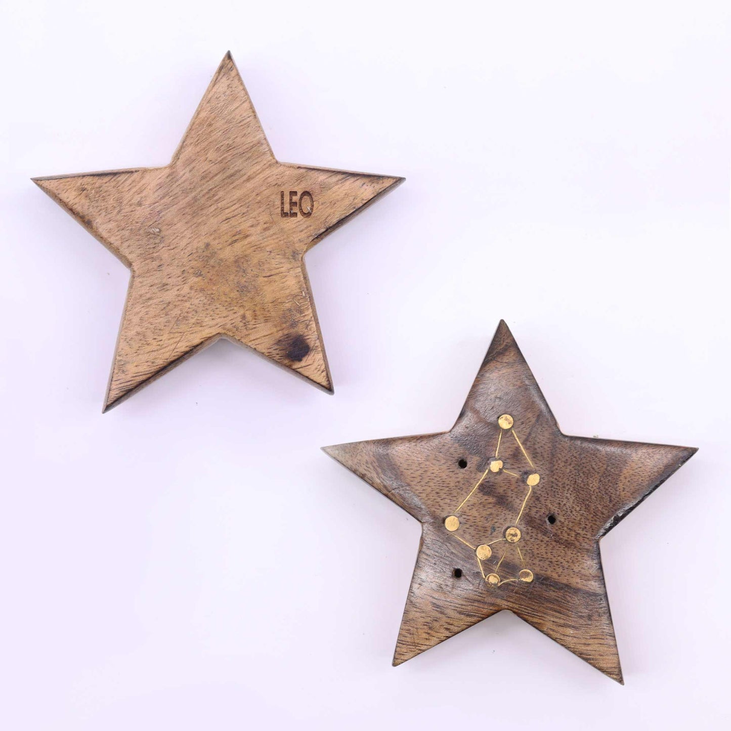 12 Pack Engraved and Brass Zodiac Sign Incense Burners - Star