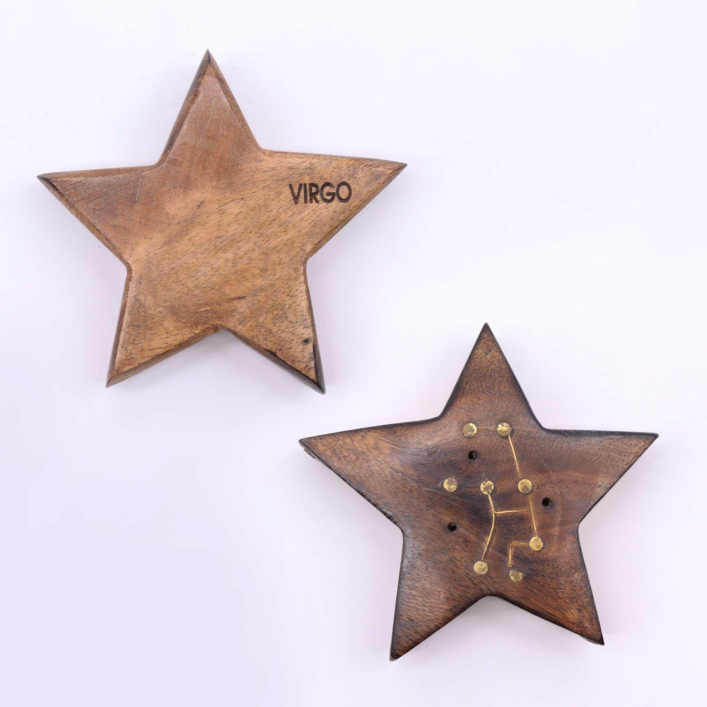 12 Pack Engraved and Brass Zodiac Sign Incense Burners - Star