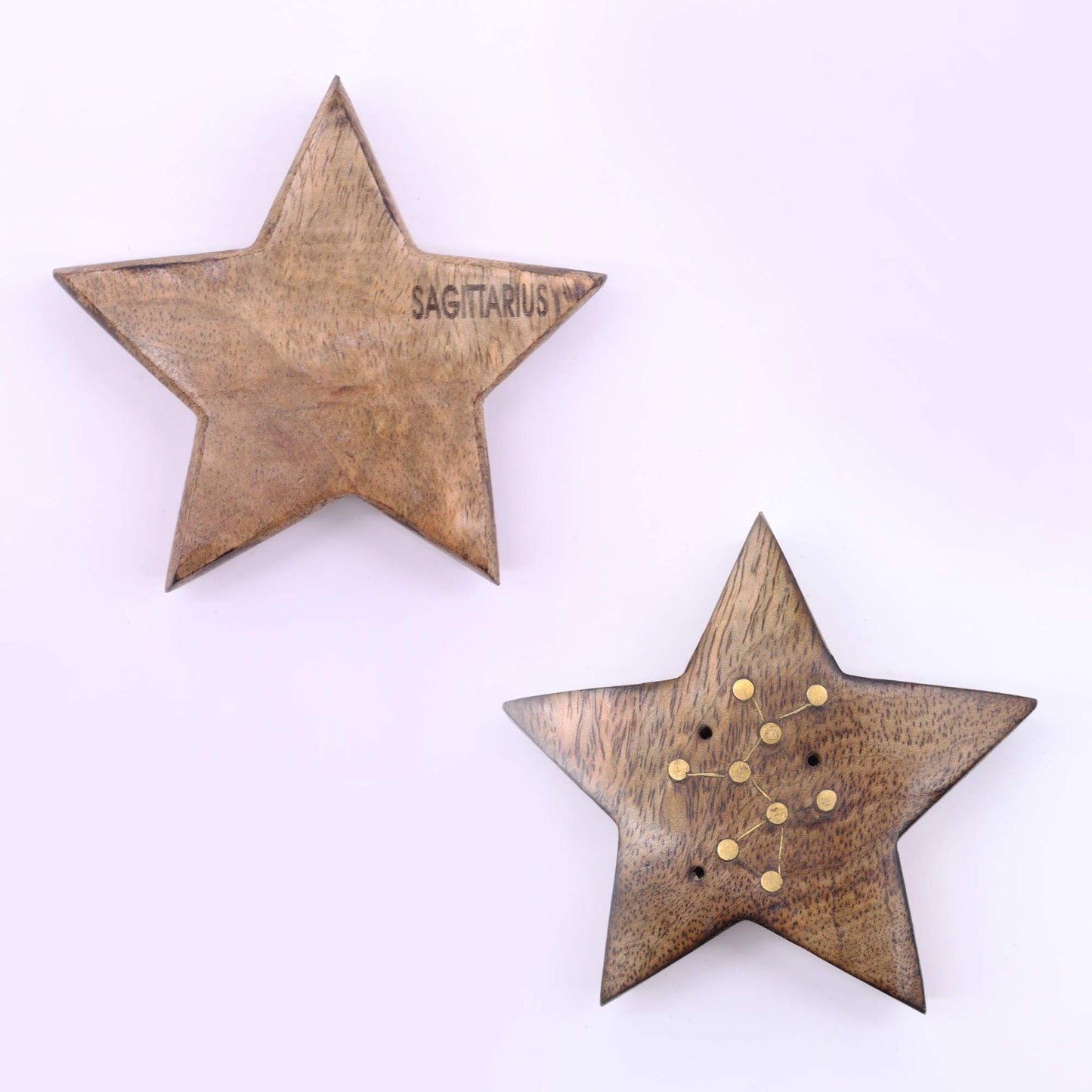12 Pack Engraved and Brass Zodiac Sign Incense Burners - Star
