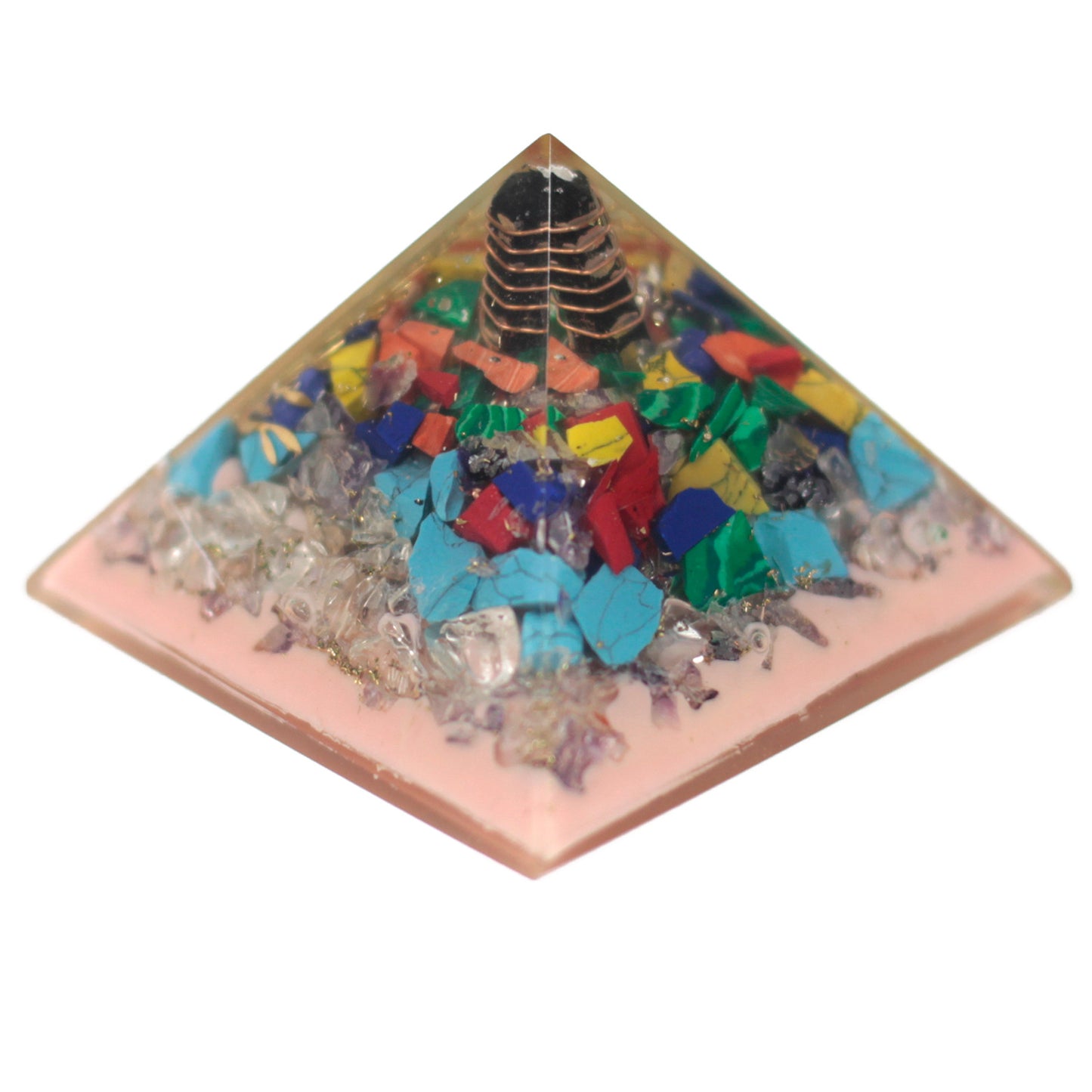 Lrg Organite Pyramid 70mm - Tree(earth base)