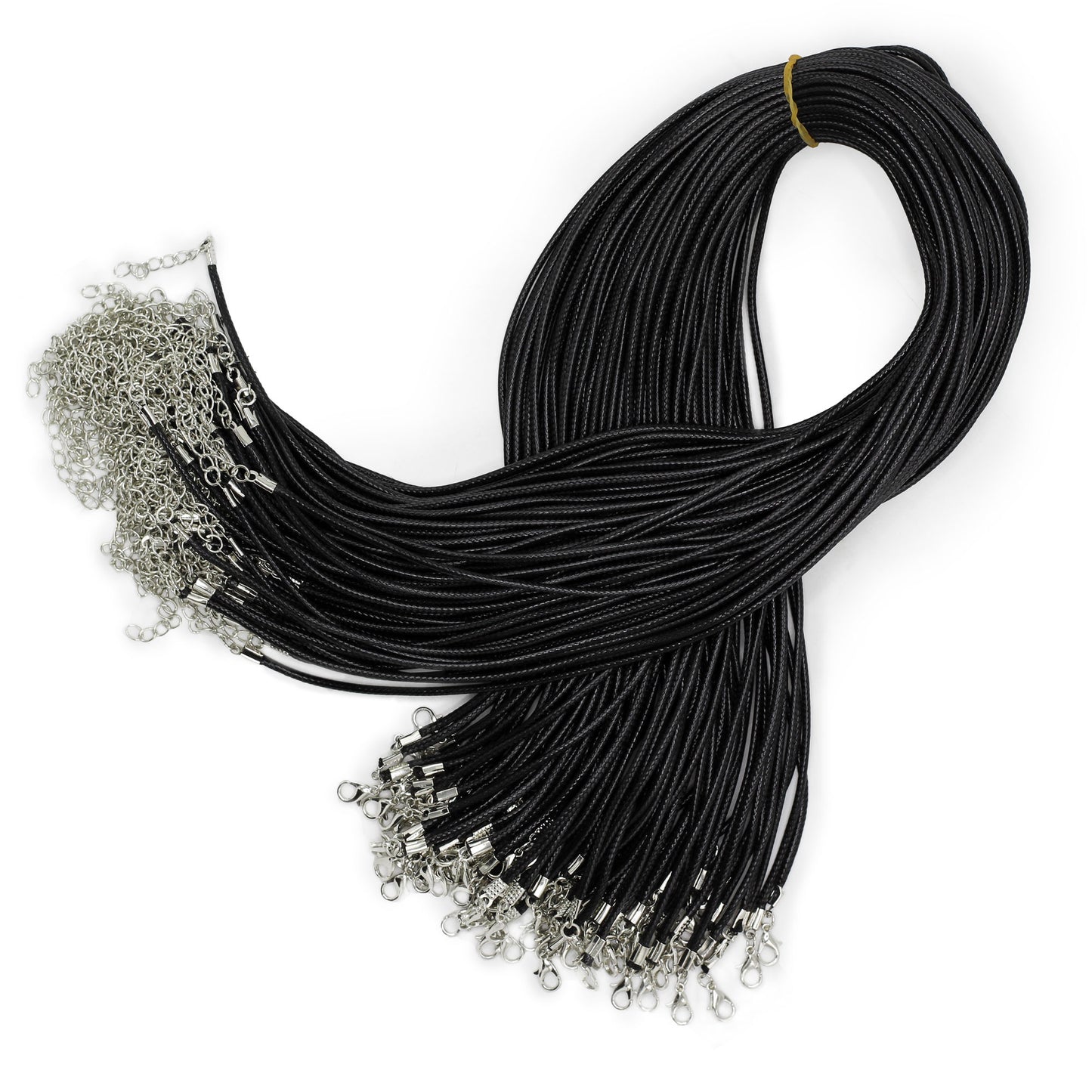 Packs Waxed Pendant Cords - 2mm x 55cm - Assorted - Black 101
