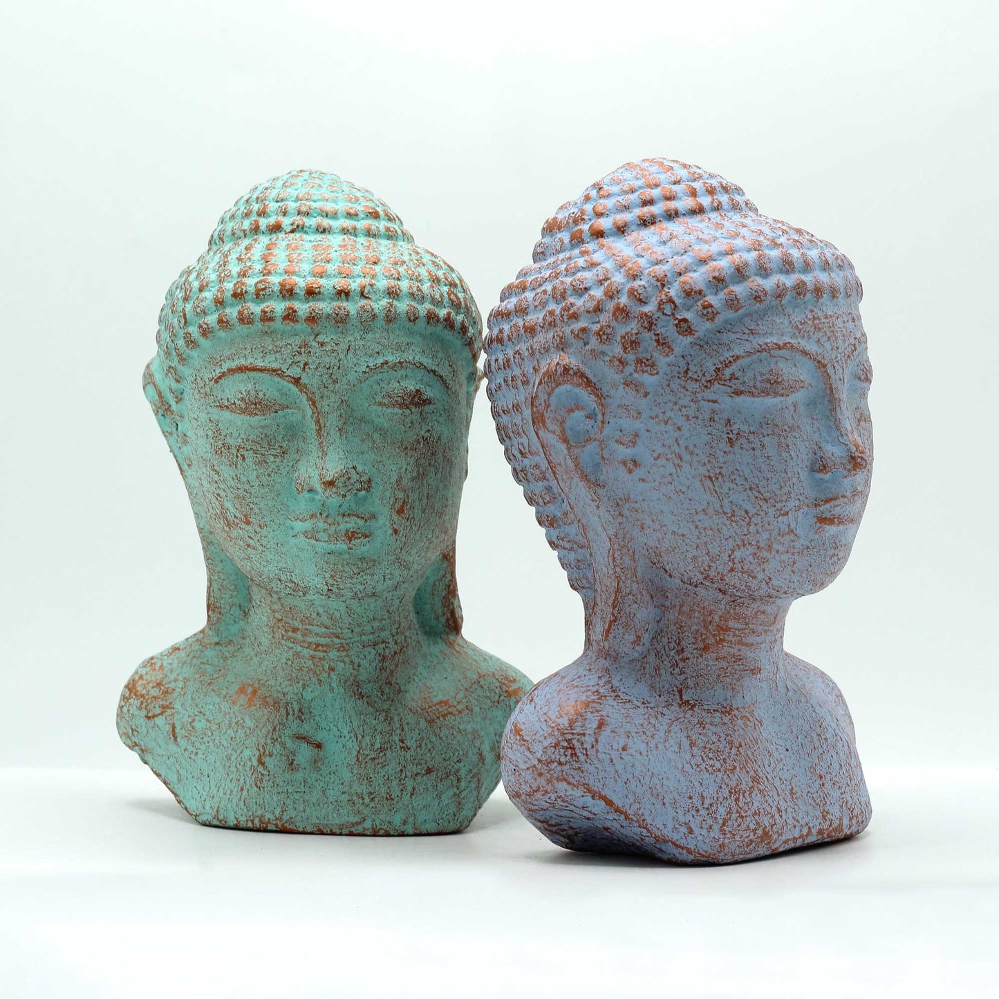 Tranquility Buddha Head - Blue Copper