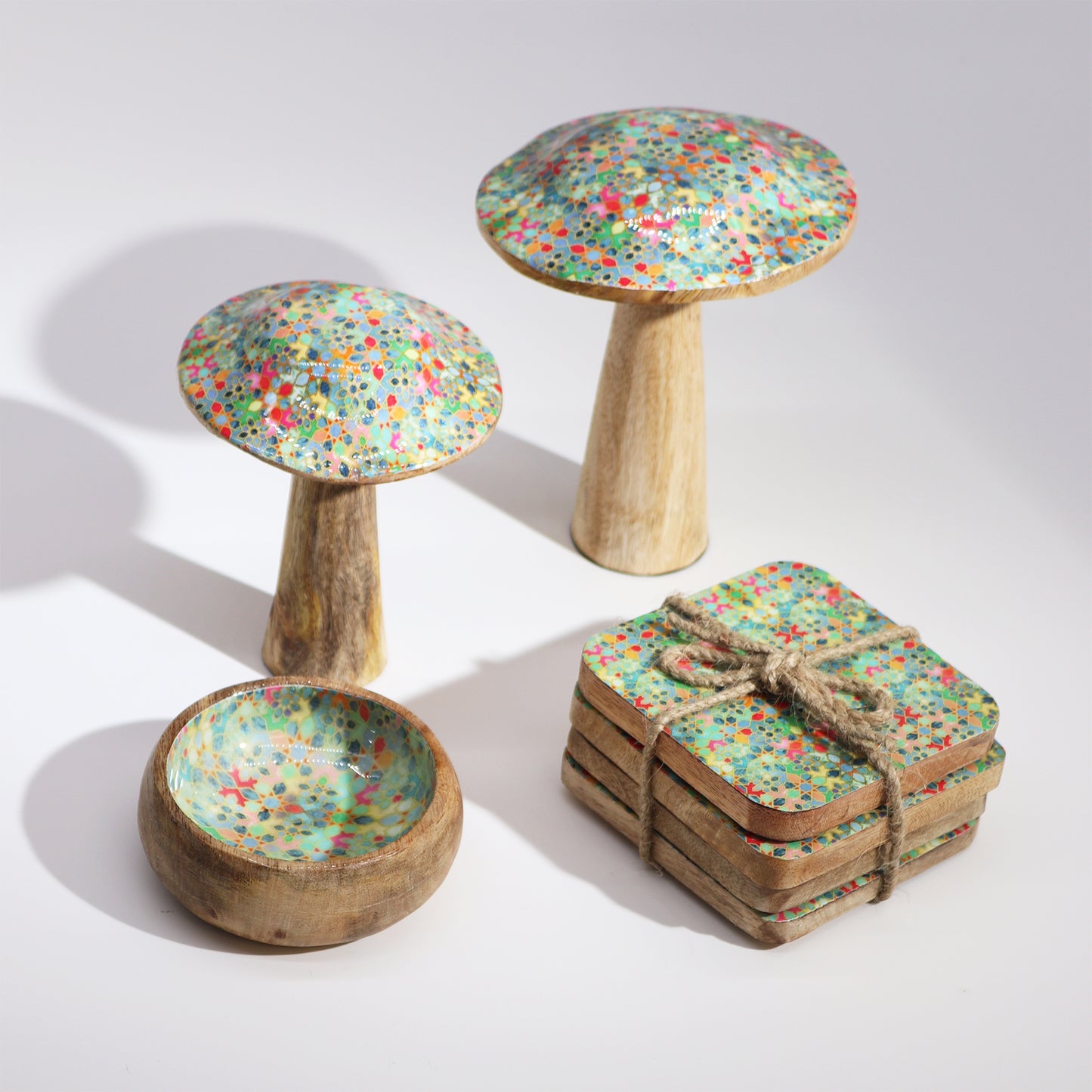 Small Mushroom - 10cm - Mediterranean Tile Pattern