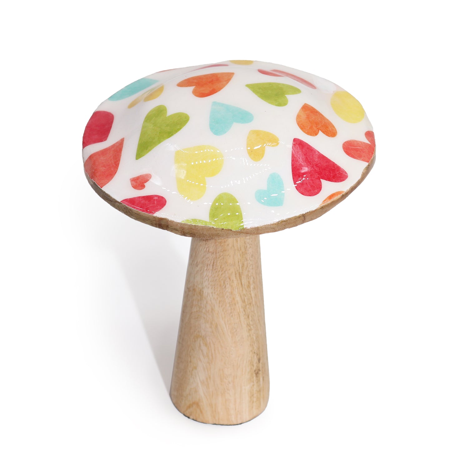 Medium Mushroom - 15cm - Pastel Hearts