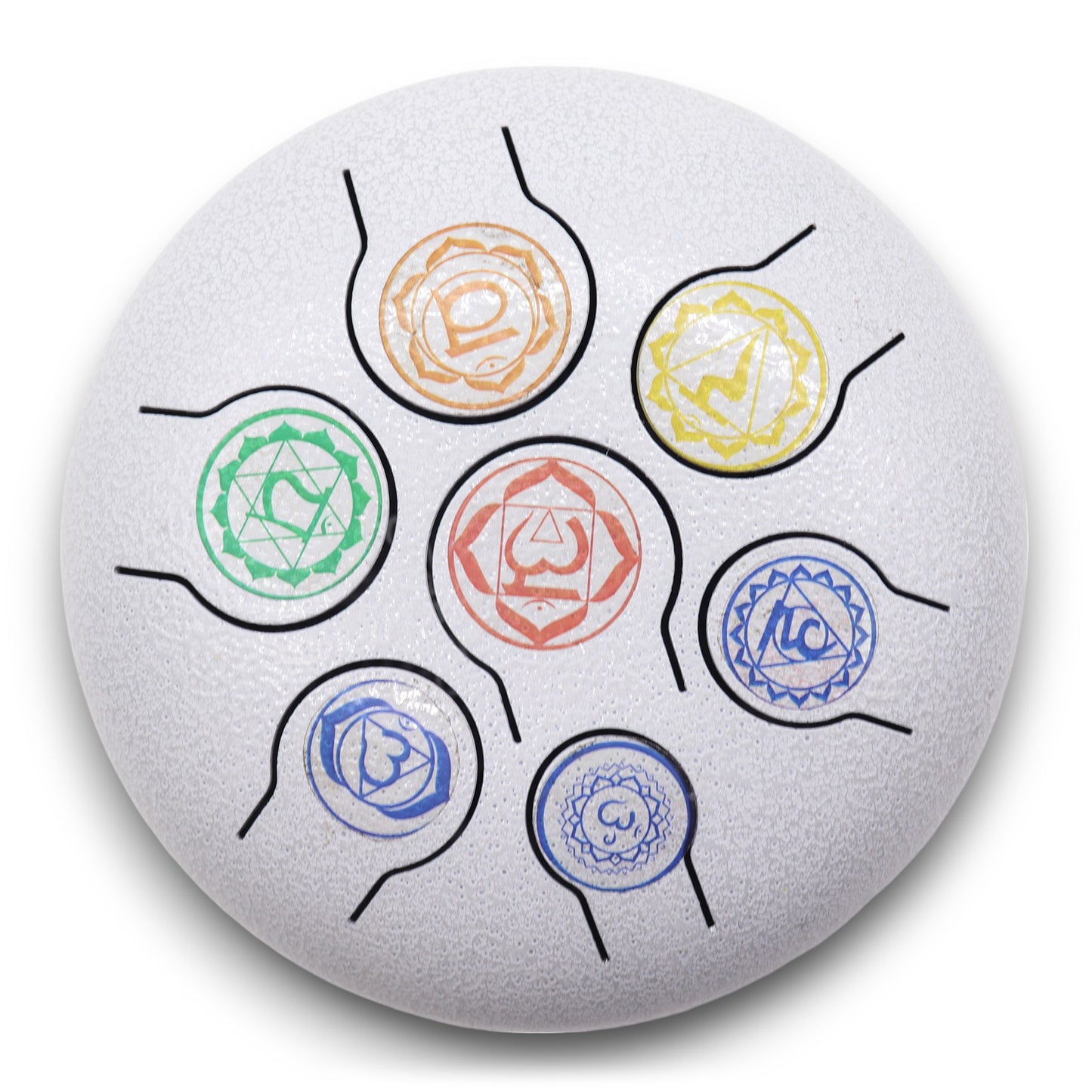 Med Steel Tongue Happy Drums 7 Chakra - 17x13cm