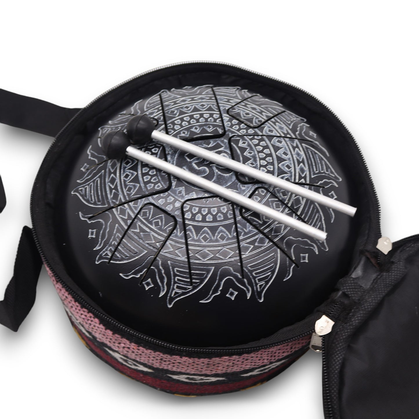 Med Steel Tongue Happy Drums Om Mandala Engraved- 22x15cm