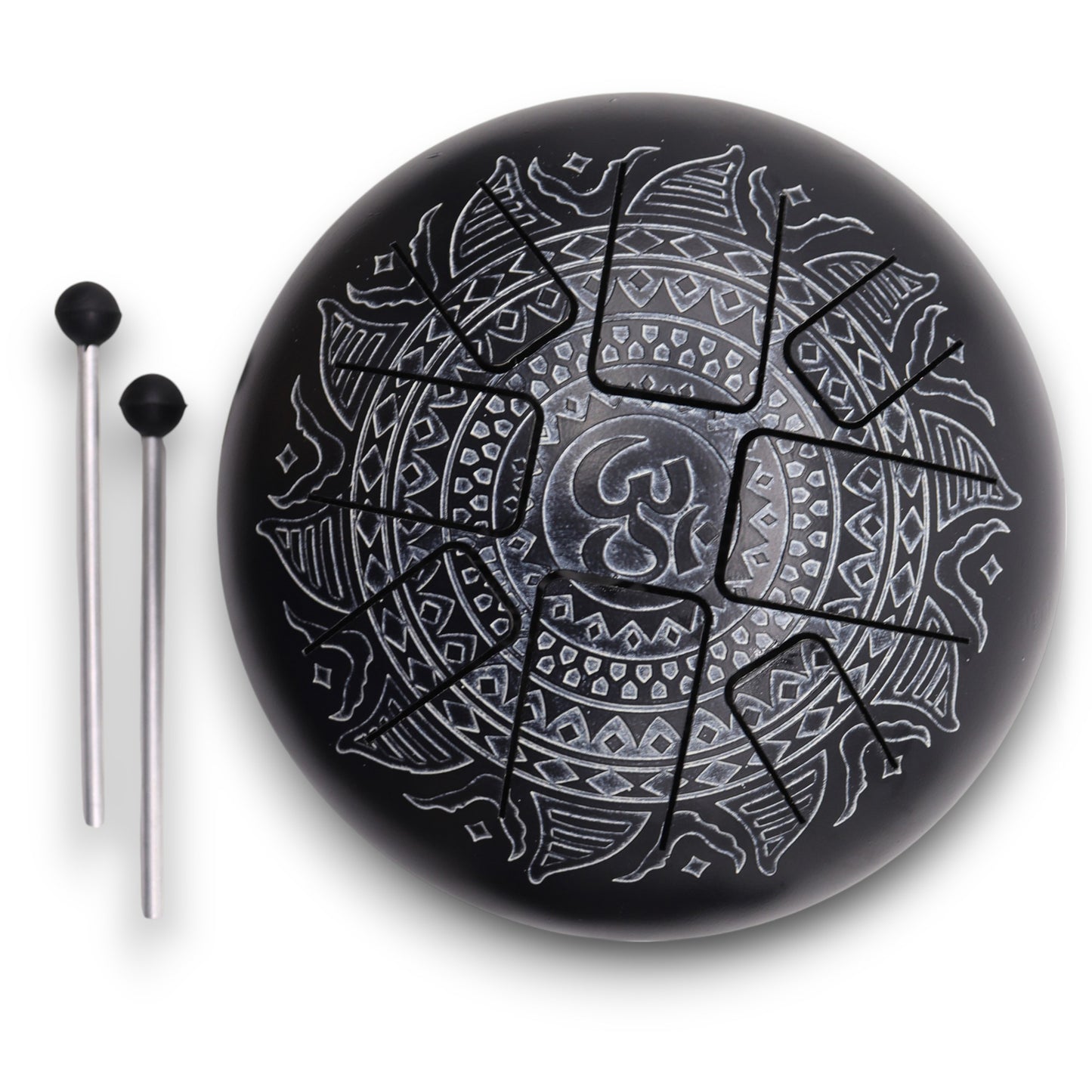 Med Steel Tongue Happy Drums Om Mandala Engraved- 22x15cm