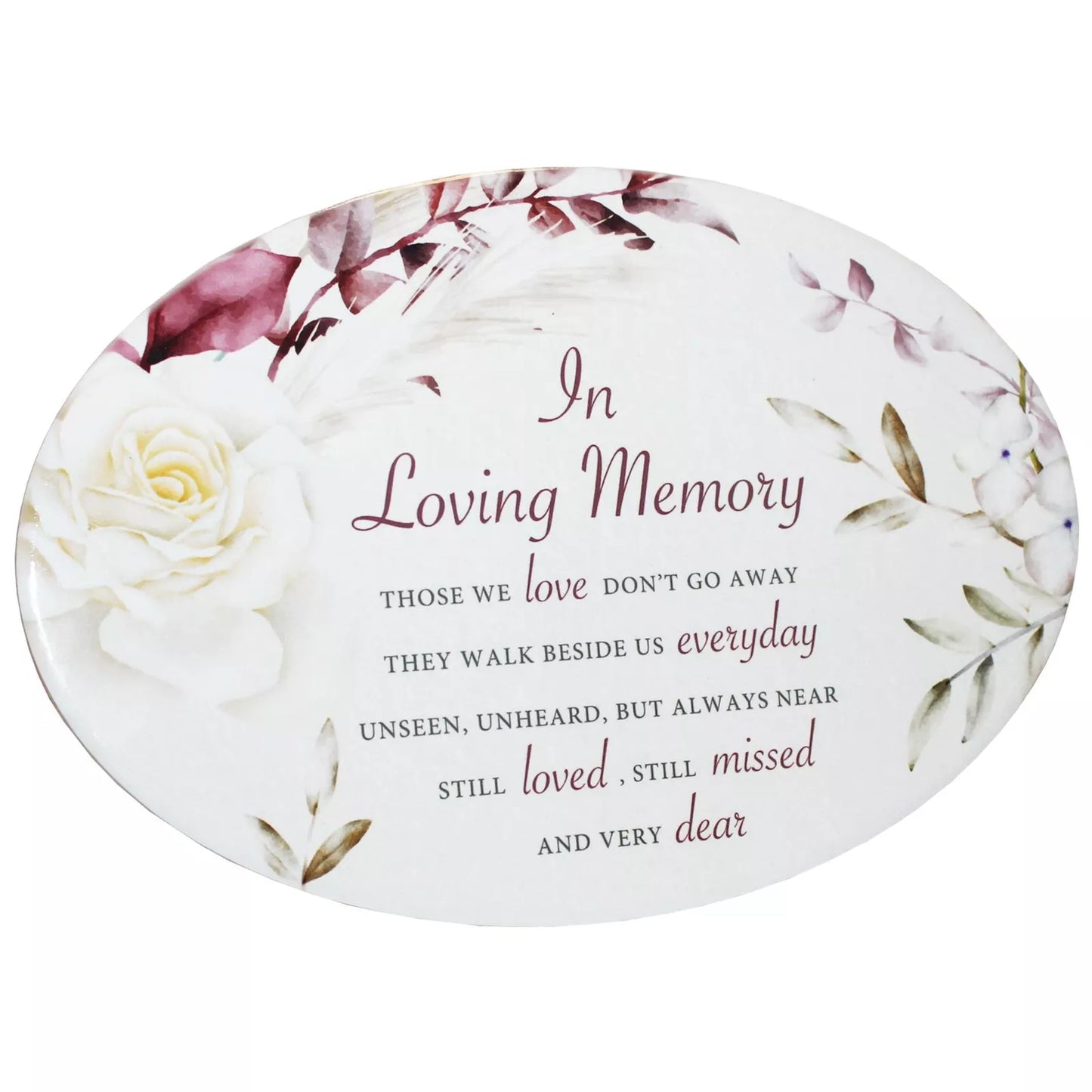 Memorial Oval Plaque - "In Loving Memory"