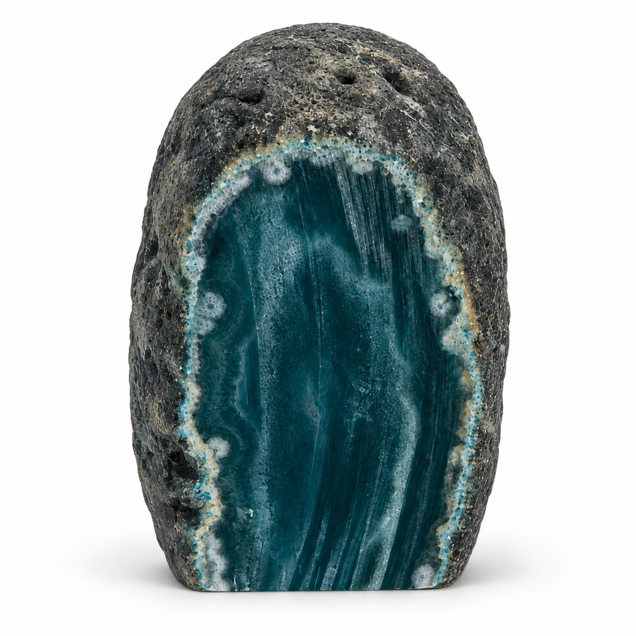 Teal Agate Geode – Approx. 7cm