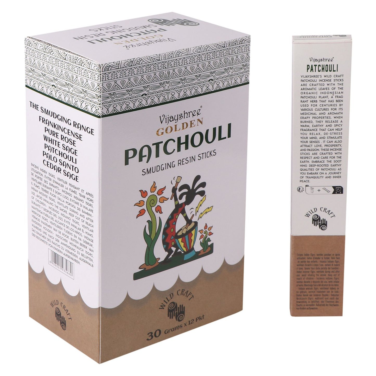 Golden Patchouli Smudging Resin Incense Sticks