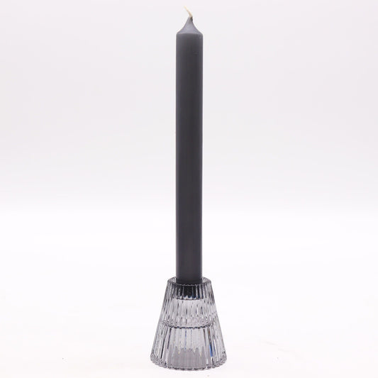 Set of 2  Flip Dinner Candle / Tealight Holder - Midnight Grey