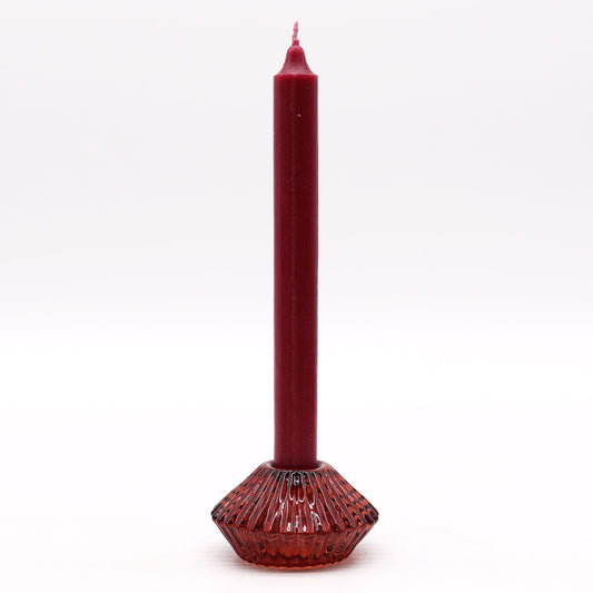 Set of 2  Flower Flip Dinner Candle / Tealight Holder -  Vampire Red