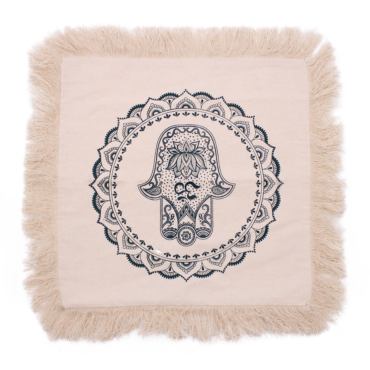 Hamsa Mandala Cushion - 45x45cm - green