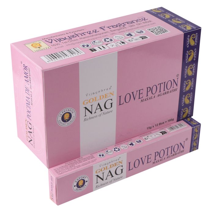 Golden Nag Incense Sticks - Love Potion