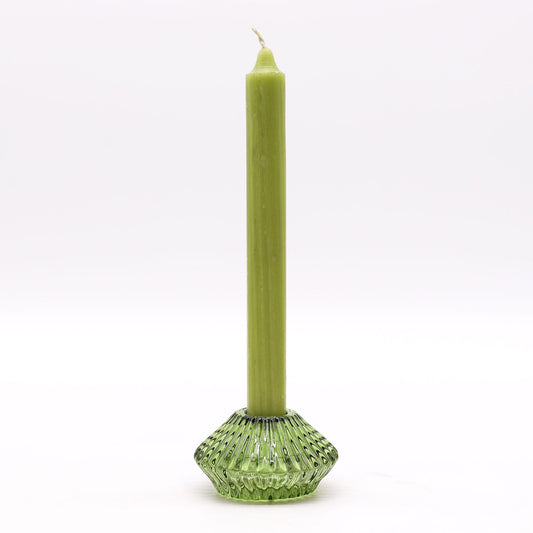 Set of 2  Flower Flip Dinner Candle / Tealight Holder -  Garden Jade
