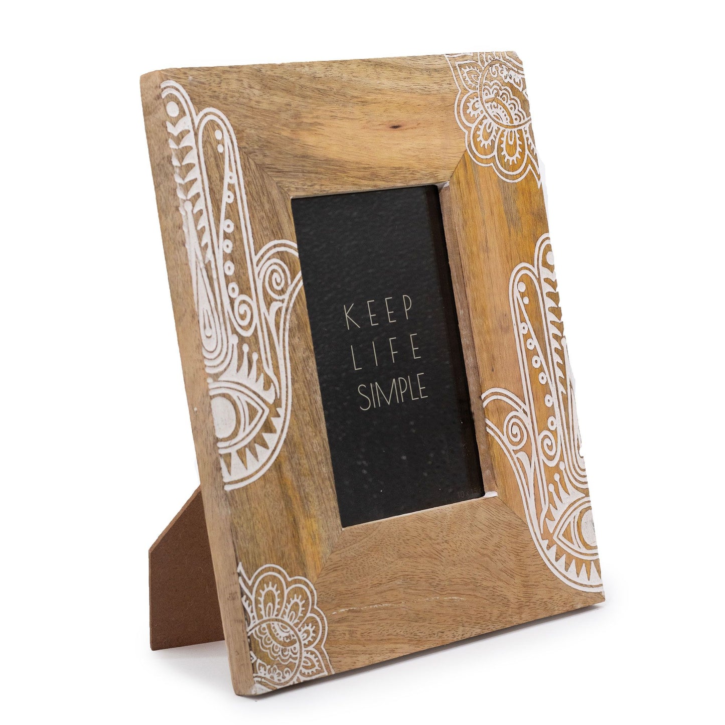 Medium Mango Wood Picture Frame (6x4in / 10x15cm Photo) - Hansa - White